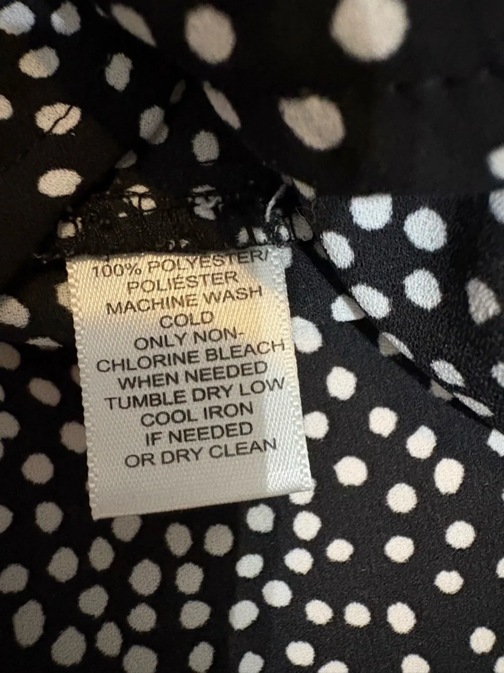 LOFT Black White Polka Dot Peplum Blouse Puff Sleeve Henley Top - Size S